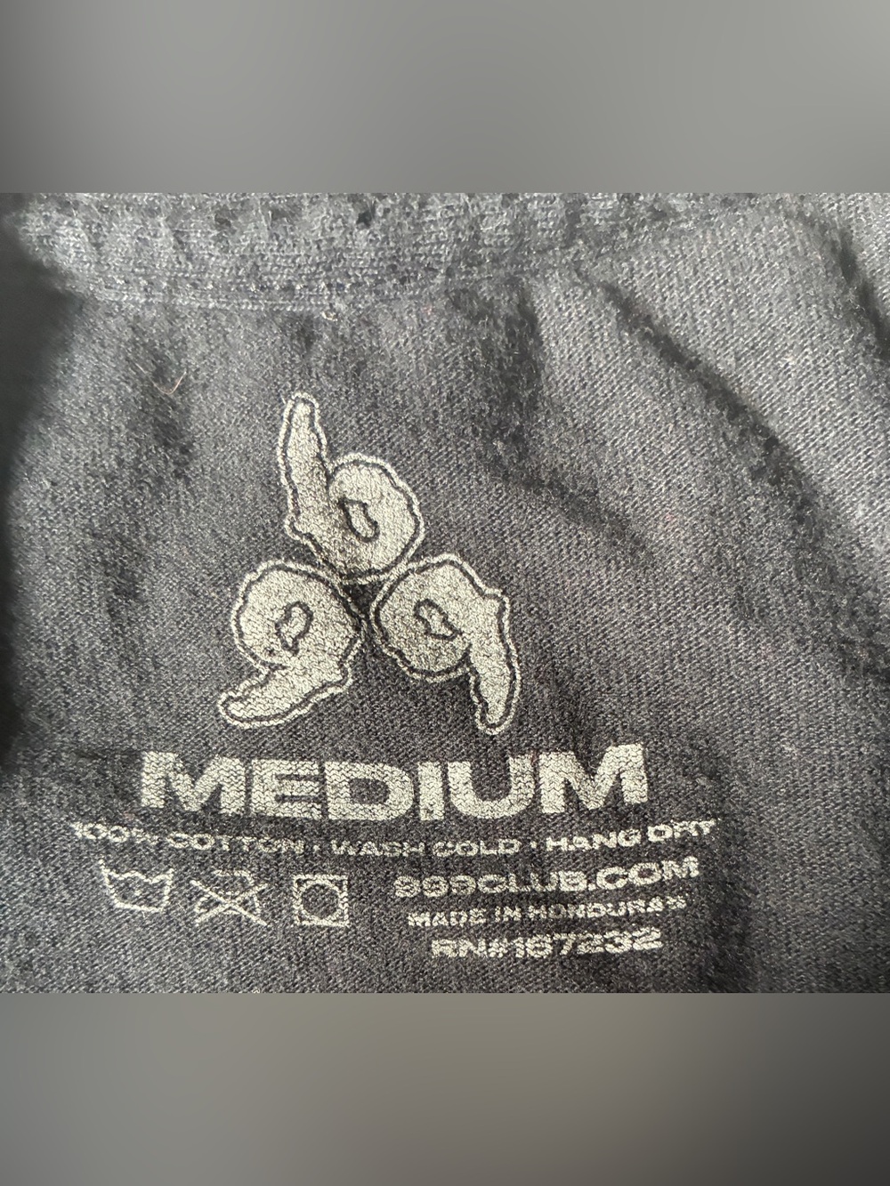 999 Club by Juice WRLD Fire Black Wash T Shirt Medium - Picture 6 of 9